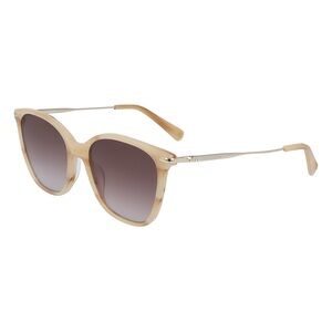 Longchamp Tan Frame Sunglasses with Brown Gradient Lenses